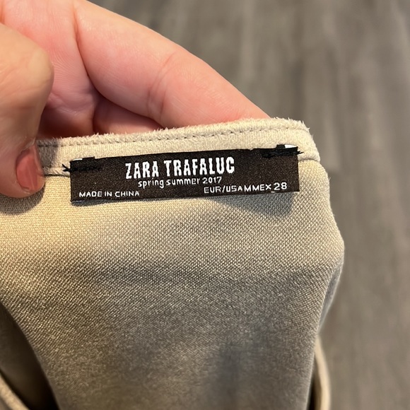 Zara faux suede embroidered crop top - Picture 3 of 6